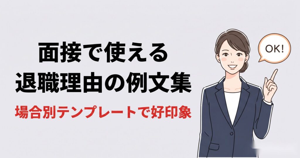 退職理由例文 面接で使えるテンプレート