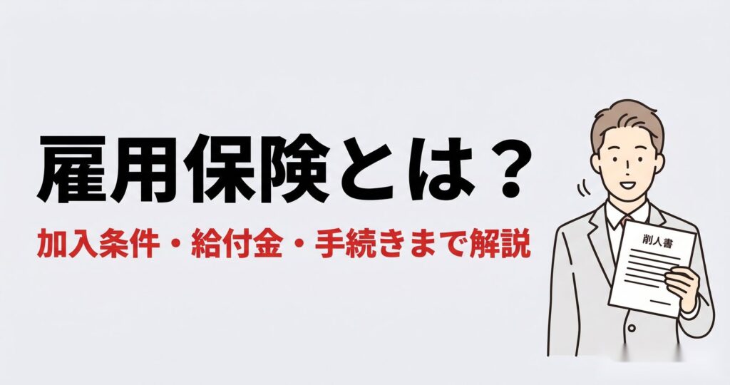 雇用保険とは？加入条件・給付金・手続きまで解説